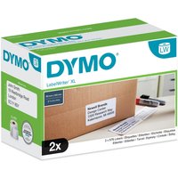 Dymo high capacity shipping labels box, green and white design, 102 x 59 mm, includes two rolls.