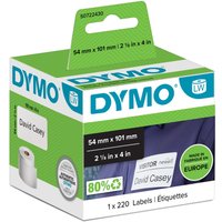 DYMO Shipping/Name Badge Labels, 54 x 101 mm, green and white box, 1 roll, model S0722430.