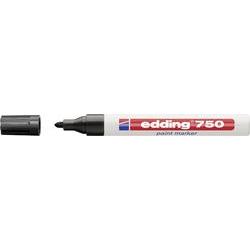 Black permanent marker with a fine tip, featuring a white barrel and red branding, part of a 10-piece set by Edding, ideal for various surfaces.