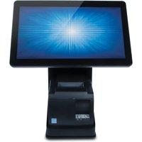 Black Elo Touch Solutions Wallaby POS stand with touchscreen display and integrated printer.