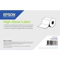Epson High Gloss Label roll, die-cut, 76mm x 51mm, 2310 labels, white with blue and green text on packaging.
