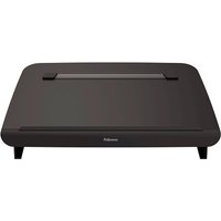 Steel black Fellowes Hana document holder with a sleek, flat design and a central document clip.