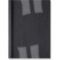 Black GBC LeatherGrain thermal binding cover, 1.5mm thick, textured finish, 100 count pack.