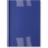 Royal blue GBC LeatherGrain thermal binding cover, 3mm thickness, smooth texture, pack of 100.