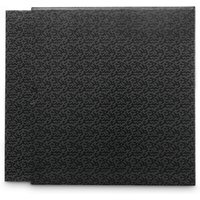 Black and grey Hama ring binder with textured cover and square shape.