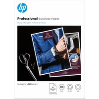 HP Professional Business Paper Matte, A4 size, 200 g/m2, 150 sheets, with images of business documents on the cover.