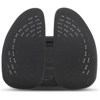 Black Kensington SmartFit Conform Back Rest with dual curved panels and breathable mesh design.
