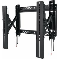 Black Peerless STS650 signage display mount with adjustable brackets and vertical rails for 85" screens.