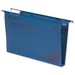 Blue Rexel Crystalfile Classic Foolscap Suspension File, 30mm capacity, made of durable material, designed for organizing documents, includes a label holder for easy identification.