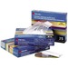 Rexel plastic waste bags in a pack designed for wide entry shredders, featuring a 175L capacity, with blue and yellow packaging and clear plastic bags inside.