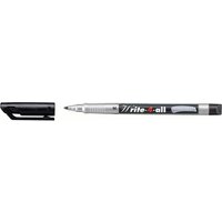 Black STABILO Write-4-all permanent marker with a fine tip, silver accents, and a removable cap.