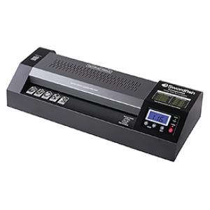 Swordfish Armoured660 Heavy Duty Laminator in black with a silver laminating slot, digital display, and control buttons for temperature and speed settings.