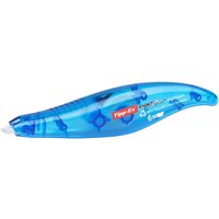 Blue and white TIPP-EX Exact Liner correction tape, 6m, transparent casing, ergonomic design, pack of 10.