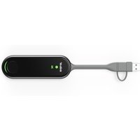 Black Yealink PA20 wireless presentation dongle with USB connector and LED indicator on a slim, elongated design.