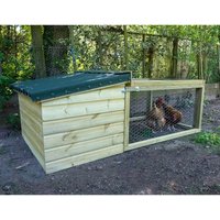 6'6 x 3'5 Forest Hedgerow Wooden Chicken Coop with 4ft Run (1.99m x 1.05m) - image 2