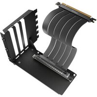 Antec internal power cable 0.2 m, black with flexible flat ribbon design and gold connector, mounted on black bracket.