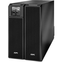 Black APC Smart-UPS tower with digital display, mesh front, 6 C13 and 4 C19 outlets, network card, SmartSlot.