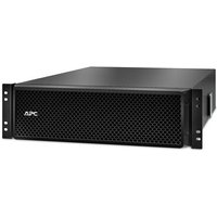 Black APC Smart-UPS rackmountable battery pack with vented front panel and APC logo on the left side.