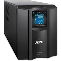 Black APC Smart-UPS SMC1500IC with LCD display, 8x C13 outlets, USB port, and SmartConnect feature.