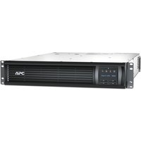 Black APC Smart-UPS SMT3000RMI2UC with digital display, 8x C13, 1x C19 outlets, USB port, rackmount 2U design.