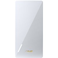 White ASUS RP-AX58 network transmitter with sleek rectangular design and subtle logo at the bottom.