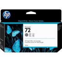 HP 72 130-ml gray ink cartridge in black box with blue butterflies and HP logo.