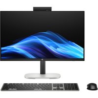 Black HP ProStudio 4 G1i All-in-One PC with 23.8" display, sleek stand, wireless keyboard and mouse.