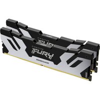 Kingston FURY 32GB DDR5 RAM kit, silver and black heat spreaders with angular design, 6400MT/s speed.