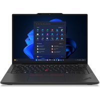 Black Lenovo ThinkPad X13 Gen 6 laptop with 13.3" display, sleek design, and Windows 11 Pro interface visible.