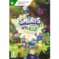 "The Smurfs - Mission Vileaf" game cover features colorful cartoon Smurfs in a vibrant forest setting, with the title prominently displayed in bold, playful lettering.