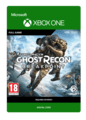 Green Xbox One game case featuring "Tom Clancy's Ghost Recon Breakpoint" title, with a snowy landscape and soldiers in tactical gear on the cover, marked with an 18 rating.