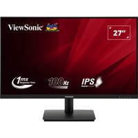 Black Viewsonic VA270-H 27" monitor, slim bezels, 1920x1080 Full HD LED display, sturdy rectangular stand.