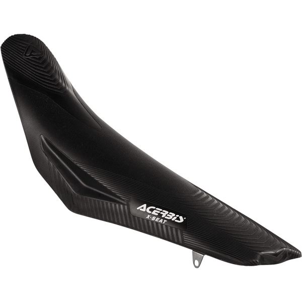 Acerbis X-Seat complete hard seat in black, featuring a textured surface and ergonomic design, compatible with Honda CRF250R (2014-17) and CRF450R (2013-16).
