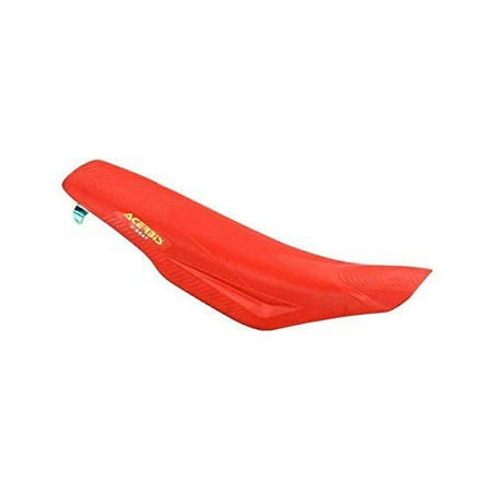 Acerbis X-Seat complete soft seat in vibrant red, designed for Honda CRF250R (2018-21) and CRF450R (2017-20), featuring a sleek, ergonomic shape and textured surface for grip.