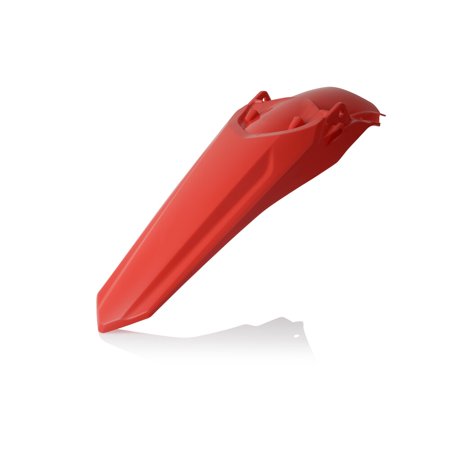 Bright red rear fender designed for Honda CRF450R & CRF450RX models (2021-2025), featuring a sleek, aerodynamic shape and durable plastic material.