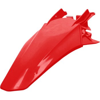 Bright red plastic rear fender designed for Gas Gas EC 250/300 and EC 250/350F models from 2021 to 2023, featuring a sleek aerodynamic shape and mounting points.