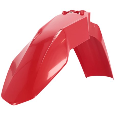 Bright red Acerbis front fender designed for Beta RR models 125-480 (2020-2025), featuring a sleek, aerodynamic shape and durable plastic construction.