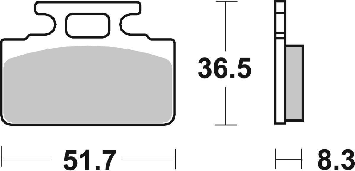 110HF - SBS HF Street Ceramic Organic Front Brake Pads For Sym DD 50 2003-2010 - image 2