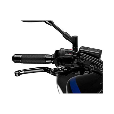 Puig Folding V3 Brake Lever in black with a silver selector, designed for Ducati 1098 (2007-2008), showcasing a sleek, ergonomic design and textured grip.