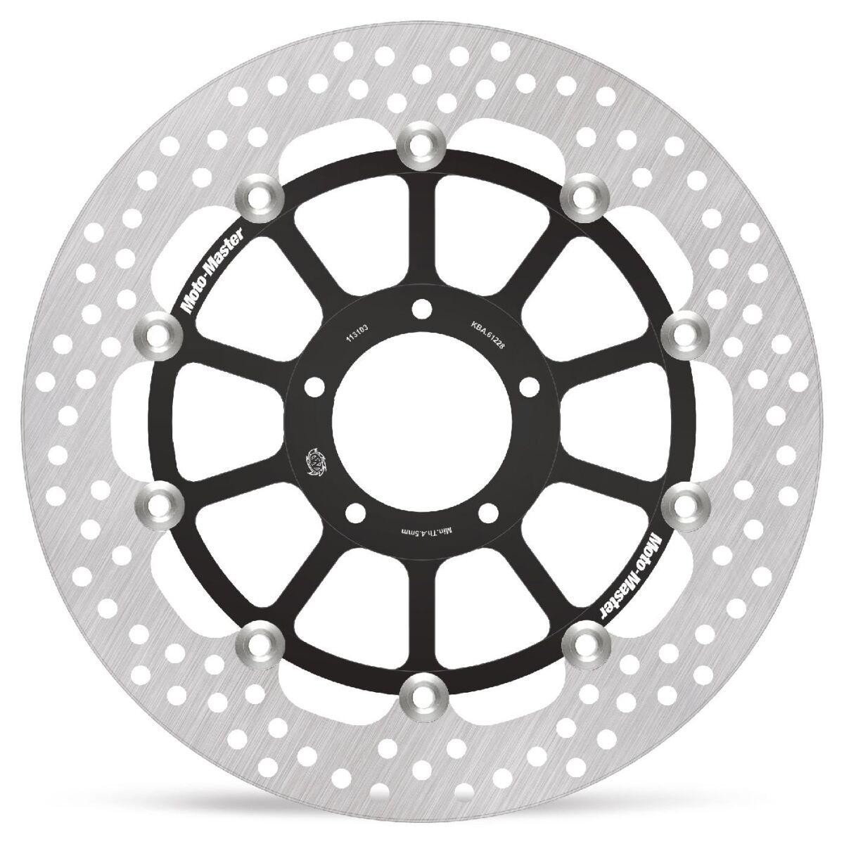 Moto Master 113103 - Moto Master Halo Series Floating Brake Disc for Ducati Streetfighter V2 955 - Black