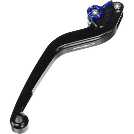 Black Puig Fixed V3 Brake Lever for Ducati 1098 (2007-2008) featuring a sleek design, blue selector, and durable material for enhanced performance.