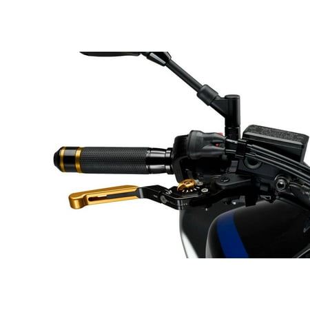 Puig Puig Foldable Extendable 3.0 Brake Lever (Gold Extender, Black Lever, Gold Adjuster)