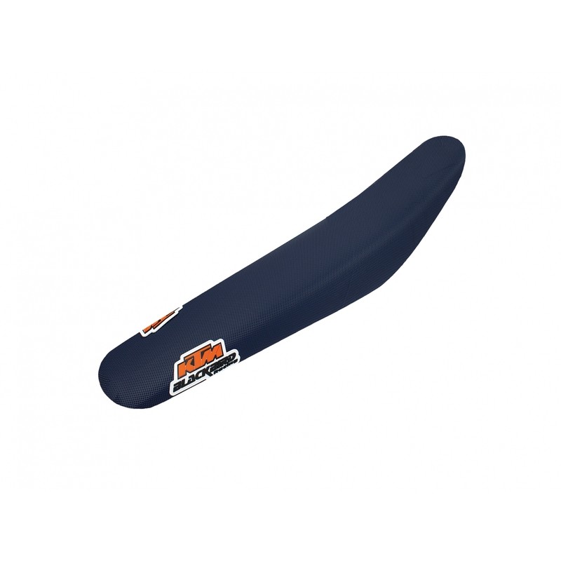 Blackbird Moon Seat Cover for KTM SX/SX-F in dark blue, featuring a textured surface and prominent KTM logo, designed for durability and enhanced grip.