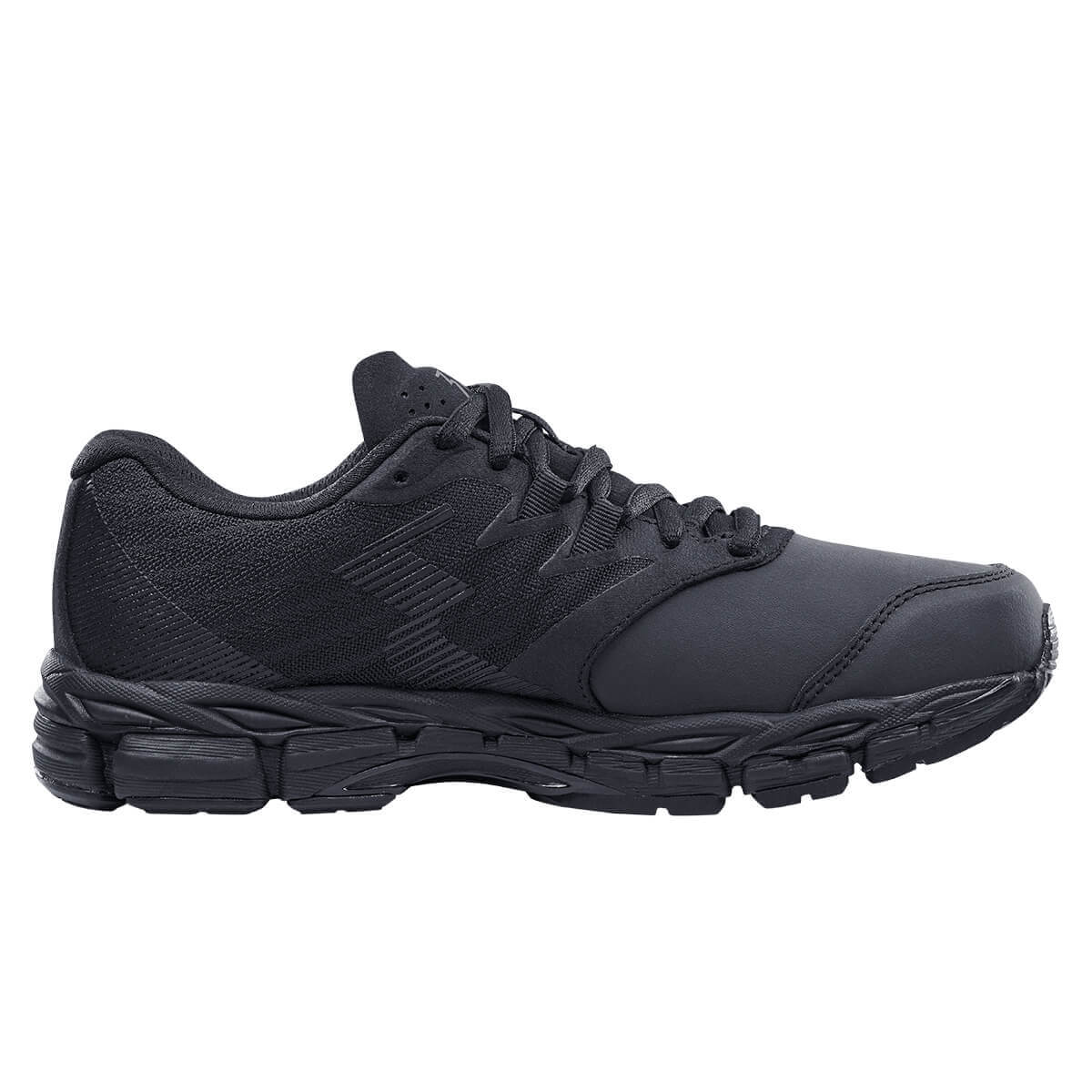 Black 361° Weegie women's running shoes in UK size 5.5, featuring a sleek design with a textured upper, padded collar, and a cushioned sole for comfort and support.