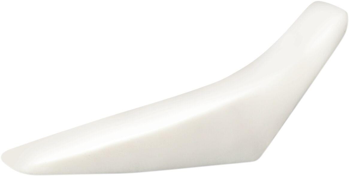 Blackbird seat foam in a sleek, white design, specifically molded for Honda CR 125/250 models from 2000 to 2007, featuring a streamlined shape for comfort and performance.