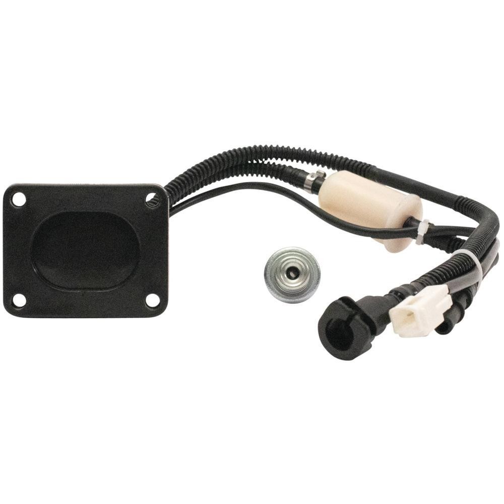 Black fuel pump module with a rectangular mounting plate, attached wires, and connectors, designed for Beta RR 350-480 (2016-2024) and KTM SXF 250/350 (2011-2012) models.