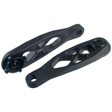 Black 5DEV R-SPEC Trail/Enduro crank arms, 165mm, featuring a sleek design with cut-out patterns for weight reduction and enhanced performance.
