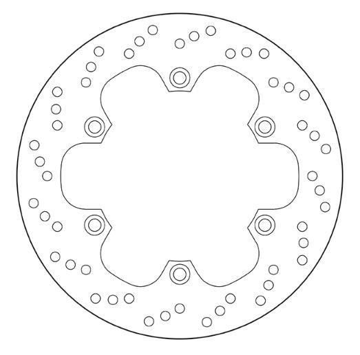Brembo BREMBO 68B407E9 Brake Disc PRIME - Serie-Oro - Fixed Disc Front, Perforated