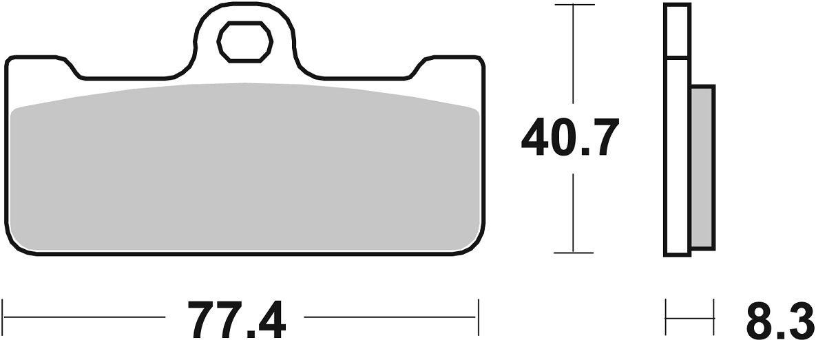 695DS-2 - SBS DS Dual Sintered Front Brake Pads For Aprilia SXV 450 2008-2010 - image 2