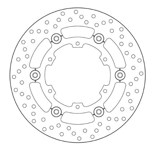 Brembo BREMBO 78B40833 Brake Disc PRIME - Serie-Oro - Floating Disc Rear, Floating